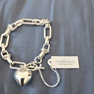 Park Lane Silver Heart Charm Bracelet